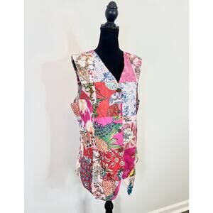 Jaded Gypsy Patchwork Reversible Buttondown Vest JG-91 Free Size